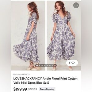 LoveShackFancy Blue and White Floral Dress✨🪷